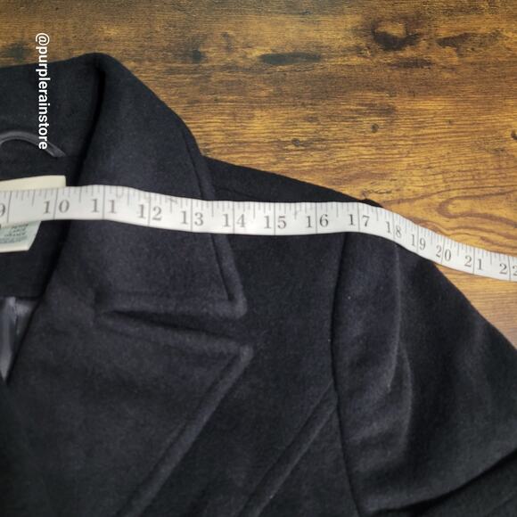 St Johns Bay Double Breasted Peacoat LP Wool Cashmere Blend Preppy Quiet Luxury - Picture 7 of 13